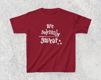 We Solemnly Swear Kids T-Shirt | Magical Quote Tee, Wizard House Children's Top