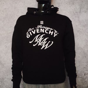Givenchy Black Cotton Knit Distressed Sweatshirt XS Givenchy