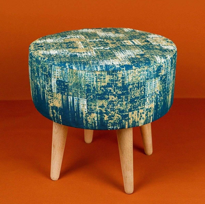Moroccan Pouf Ottoman Stool Ottoman Footrest Bench for Bedroom Etsy