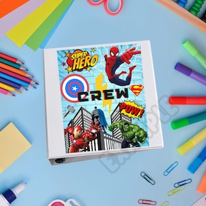 Superhero Binder Insert| Custom Name Folder | Folder Insert | Name Insert for Folder | Name Insert | School Supplies