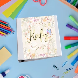 Wildflower Binder Insert| Custom Name Folder | Folder Insert | Name Insert for Folder | Name Insert | School Supplies