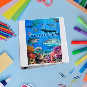 Sea Life Binder Insert| Custom Name Folder | Folder Insert | Name Insert for Folder | Name Insert | School Supplies