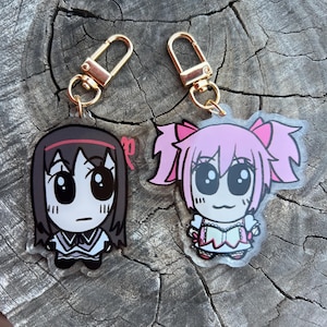 Madoka and Homura Keychains Madoka Magica Homumado