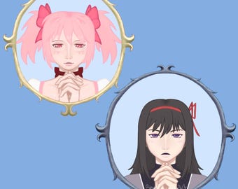 Puella Magi Madoka Magica Holographic Stickers