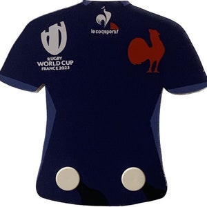 Décoration maillot de rugby France porte manteau image 1