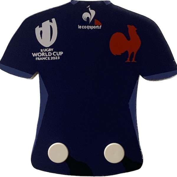 Décoration maillot de rugby France porte manteau