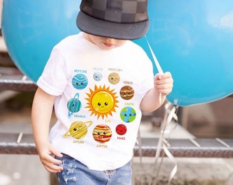 T-shirt met jongensplaneet