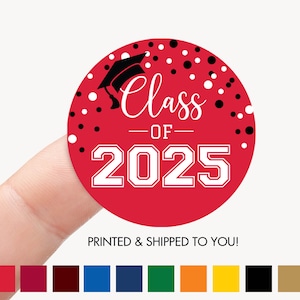 Autocollants de remise des diplômes 2025, Joint d'enveloppe de remise des diplômes, Étiquettes de faire-part de remise des diplômes, Étiquettes de sacs de cadeaux, Promotions 2025
