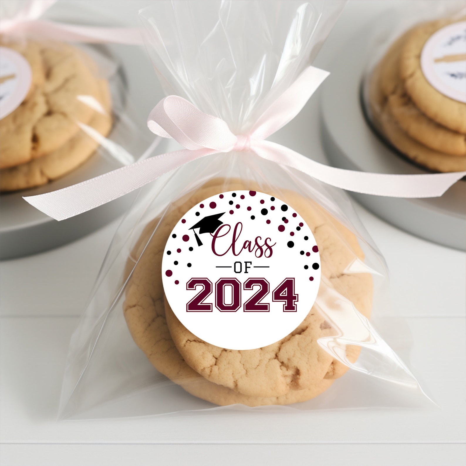 Graduation Stickers 2", Class of 2025 Grad Favor Label, College High ...