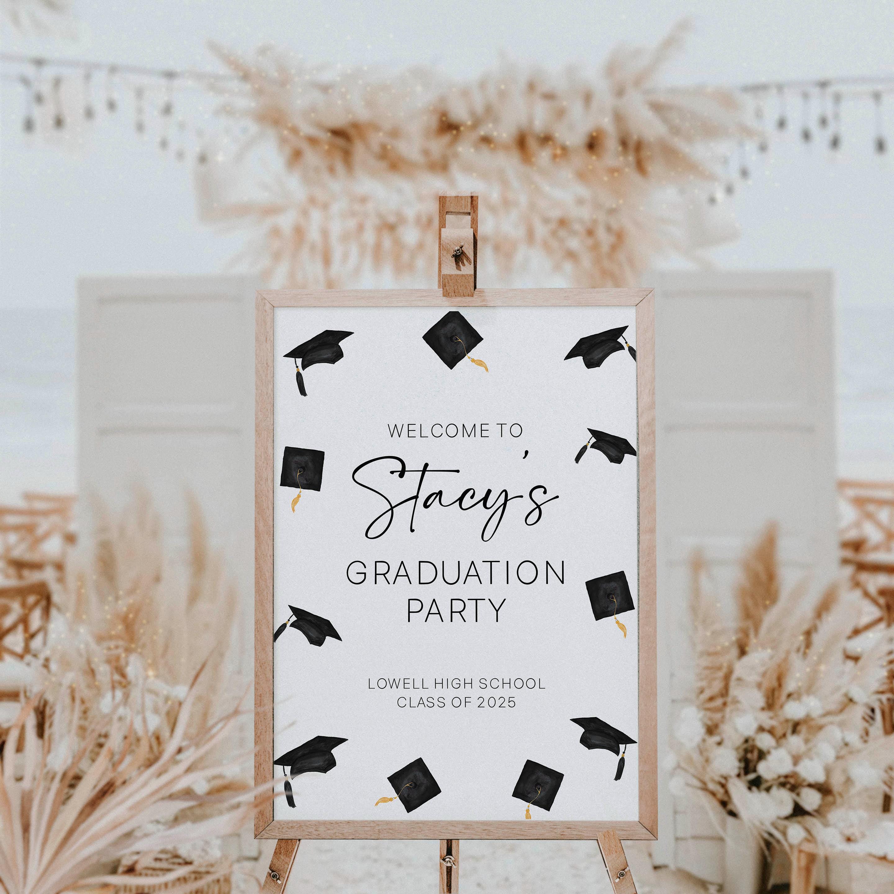 Graduation Class Sign Printed Graduation Party Sign, Graduation Welcome Sign, Graduation Sign ...