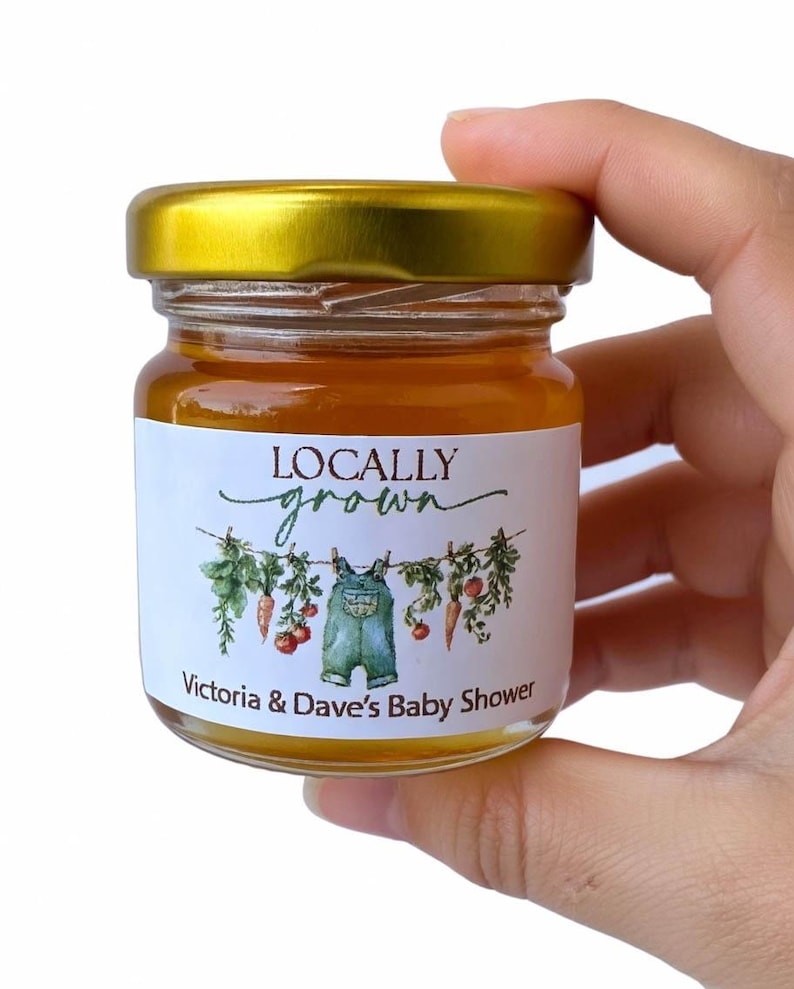 Farmers Market Baby Shower Thank You Favor Sticker, Locally Grown Baby Treat Bag Label Home Grown Baby Shower Decoration Gender Neutral image 4
