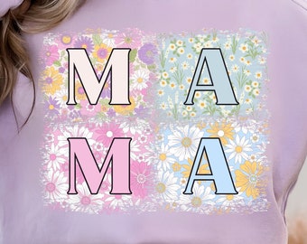 Floral Mama Png Sublimation | Retro Mama Png | Mama Shirt Designs | Mom Life Svg | Mothers Day Png | Mom Shirt Png | Png