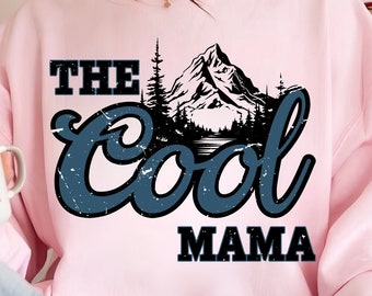 Sublimation PNG de The Cool Mama | Rétro maman png | Designs de Chemise pour maman | La vie de maman PNG | Fête des Mères PNG | Chemise maman florale PNG | png