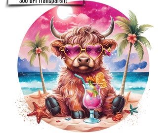 Cute Highland Cow Png Sublimation | Cow Png Clipart | Highland Cow Clipart Png |  Cute Cow Clipart Png | Baby Highland Cow Png | Png