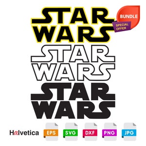 Star Wars Design / Instant Download / Print & Cut Files / 15 File Bundle / EPS - SVG - DXF