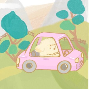 On My Way Pup Art Print