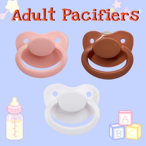 Chupetes lisos para adultos: disponibles en 3 colores