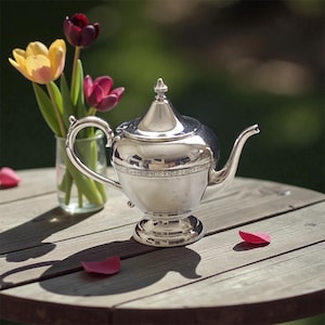 1920s W.M. Mounts 348 Teapot • Silver Plated EP Copper • Essay Canada Antique Metalware