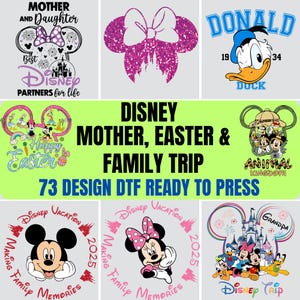 Custom Disney 2025  Dtf Ready to Press, Disneyland Castle DTF Print, Disney Family Trip Mother and Easter Design Heat Press, DTF Transfer