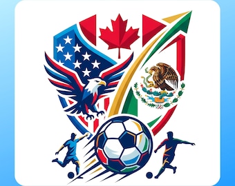 Soccer Tournament DTF Printing, Eagle and Maple Leaf Sports Shield, North America Soccer DTF Transfer Press
