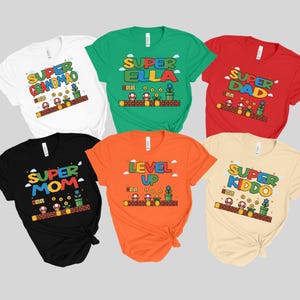 Custom Super Mario Shirts, Super Mario Birthday Shirt, Custom Group Shirts, Mario Family Shirt, Mario Birthday Shirt, Matching Family Shirt