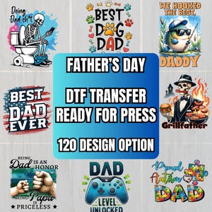 Custom Father's Day DTF Bundle, Birthday Group Heat Printing, Mom Dad Kid Iron On Decal, Ready To Press for Tee Shirt Sweatshirt Hoodie