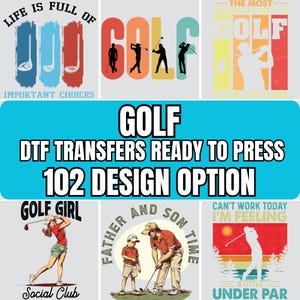 Custom Golf DTF Transfer: Funny Dad Golf Life Heat Press Print