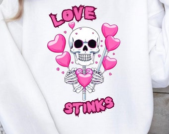 Love Stinks , Anti Valentines Day Sweatshirt, Galentines Day Shirt Valentines Day, Funny Valentines Day Shirt, Valentines Day Sweatshirts