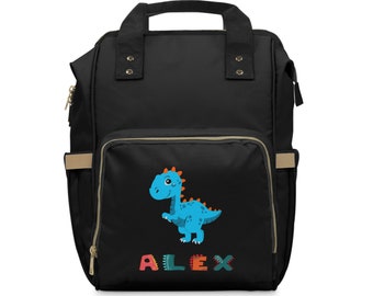 Personalized Dinosaur Diaper Backpack | Nylon Baby Bag