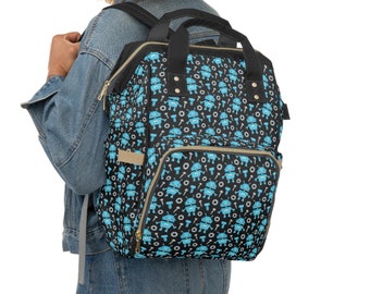 Multifunctional Diaper Backpack | Baby Boy Diaper Bag | Robot Design