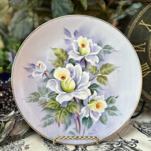 Vintage Lefton China Hand Painted Lavendar Blue With White