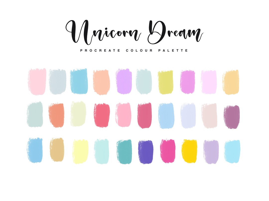 Unicorn Dreams Procreate Colour Palette Colour Palette iPad - Etsy
