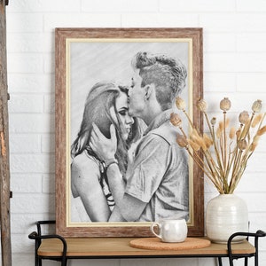 Retrato personalizado a partir de una foto, regalo de aniversario, pintura personalizada, retrato de boda, regalo conmemorativo