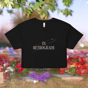 In Retrograde - Women’s Crop Top - Black