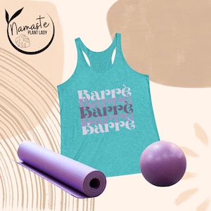 Barre Geschenk Lavendel Barre Enthusiast Barre Workout Tank Teal Lavender Trending Herbstfarbe