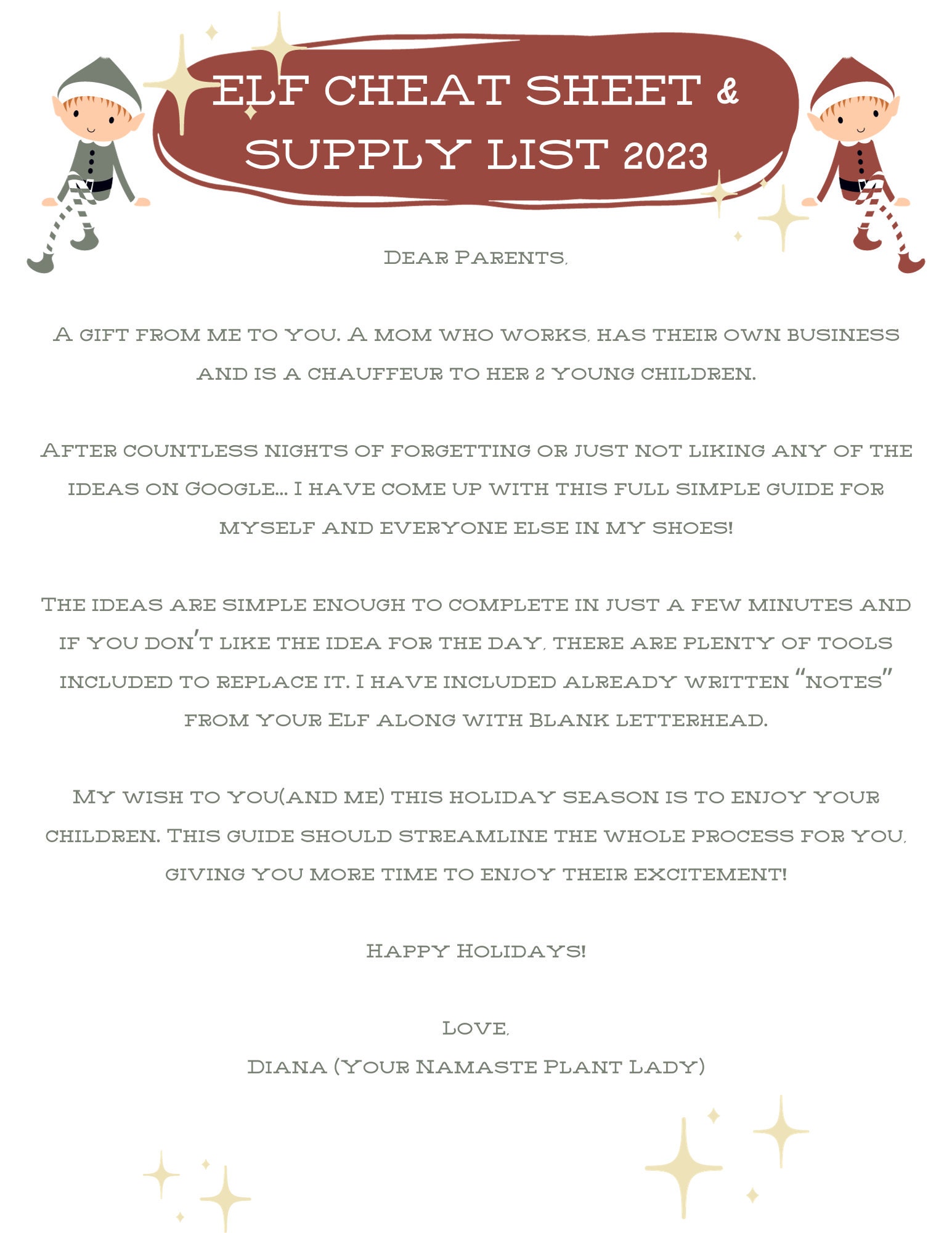 Elf on the Shelf 2023 Printable Schedule Holiday Elf Ideas Etsy