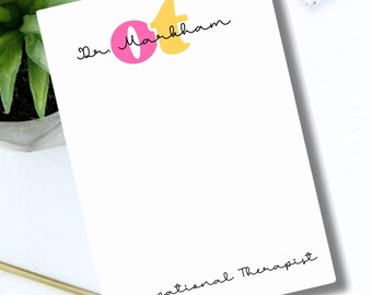 Personalized Occupational Therapist Notepad, Personalized Post-it® Notes Pad for OT,Custom Sticky Notes Occupational Therapy Gift,OT  Note