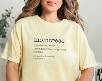 Momcreas Type 1 Diabetes Shirt for T1D Mom,Diabetes Awareness T-Shirt,Diabetes Support Tee,T1D Shirt,Diabetic Shirt,Diabetes Shirt