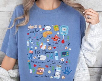 Type 1 Diabetes Shirt for Mom, Diabetes Awareness T-Shirt, Diabetes Support Tee, T1D Mama,Diabetes Shirt,Diabetic Supplies Shirt for T1D Mom