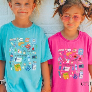 Diabetes Gifts for Type 1 Diabetics, Diabetic Warrior Shirt for Kids, Diabetes Awareness Crewneck Shirt for Child, Diabetes Fighter Era