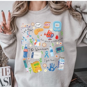 Type 1 Diabetes Sweatshirt, Diabetes Awareness Crewneck,Diabetes Support Sweater, T1D Shirt,Diabetic Shirt,Diabetes Shirt,Diabetes Supplies
