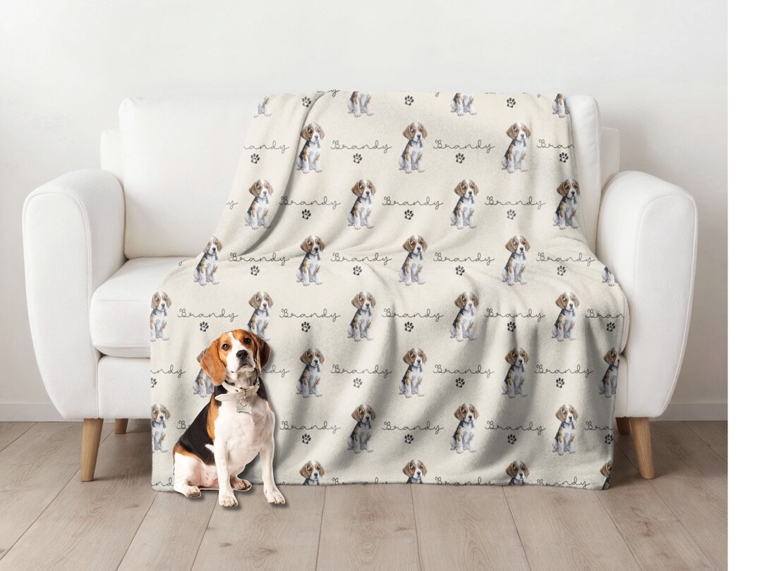Beagle Winter Wishes Quilted Blanket NCU0VL615