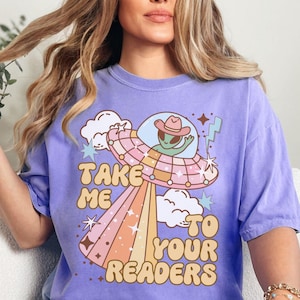 Alien Read Shirt, Comfort Colors® ReadingTeacher Tee, Reading Specialist Gift, Reading Coach,Literacy Shirt,Literacy Teacher,English Teacher