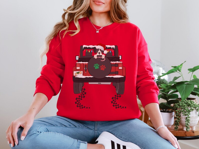 Personalized Christmas US Offroad Dog Sweatshirt, 4WD Offroad Sweater