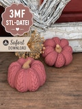 Knitted Pumpkins STL & 3MF | 2 Knitting Patterns | Autumn Decor 3D Print | Pumpkin STL | Small Business License | Instant Download