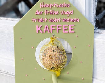3D print file – Birdhouse feeder with the saying “The early bird catches the worm” – STL file for DIY decoration & gift idea