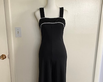 Vintage Black Wide-Leg Jumpsuit