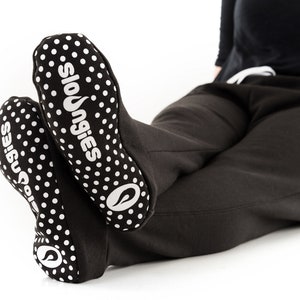 Adult Sloungies Unisex - Black - Unisex loungewear jogging bottoms with feet - Sizes Small to Xtra Large