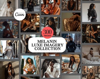 300 Melanin Luxury Images: Faceless Marketing, MRR PLR (Digital Download)