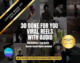 Motivational Reels: Faceless Instagram Canva Templates (MRR PLR)